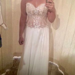 White Floor-Length Gown